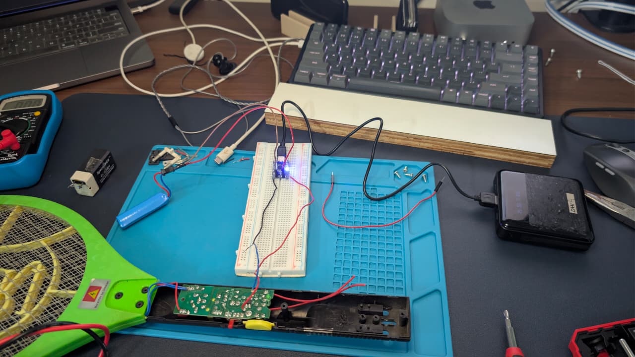 testing on breadboard